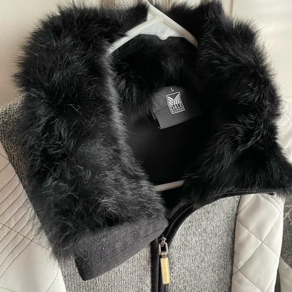 Dale of Norway Wool Knitshell Jacket with Rabbit Fur - Picture 4 of 8